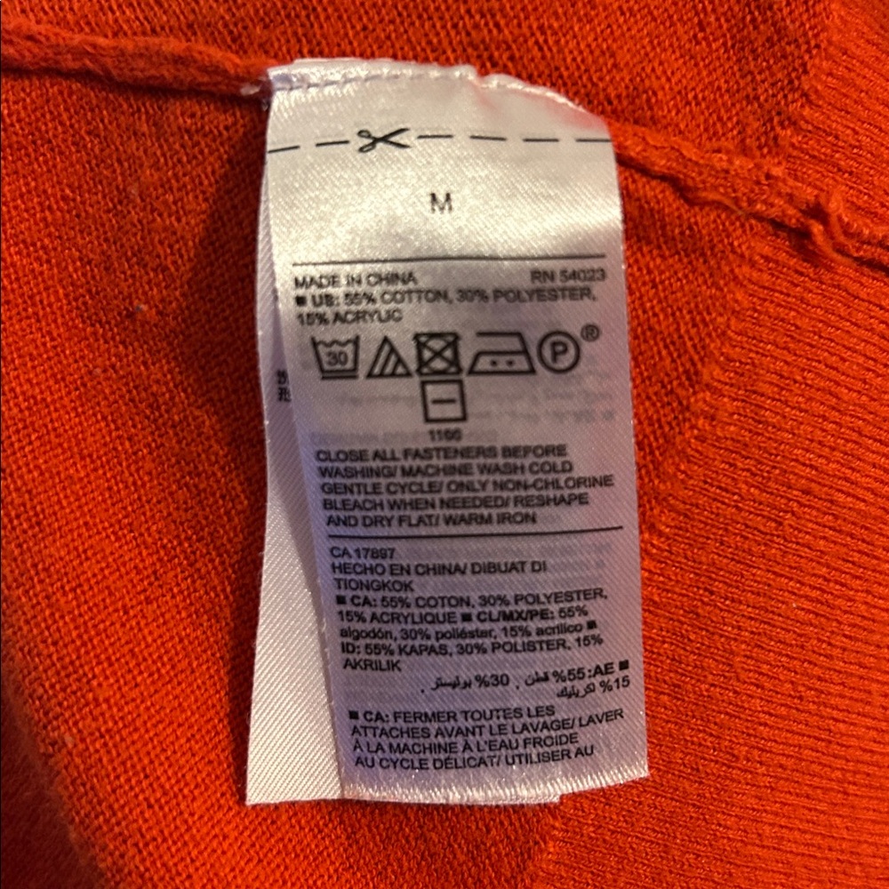 Old Navy Reddish Orange Cardigan - Women’s Size Medium - Picture 5 of 7